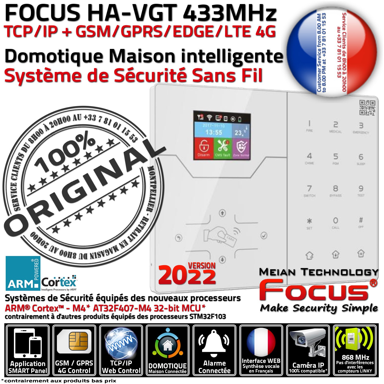 Alarme 433 MHz transmetteur telephonique application domotiq